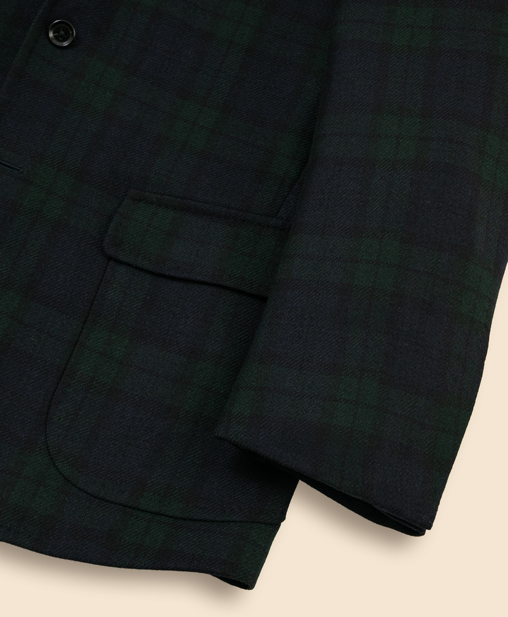 ウールツイード　ブラックウォッチ　段返り3釦ジャケット　Traditional　Made by RING JACKET3