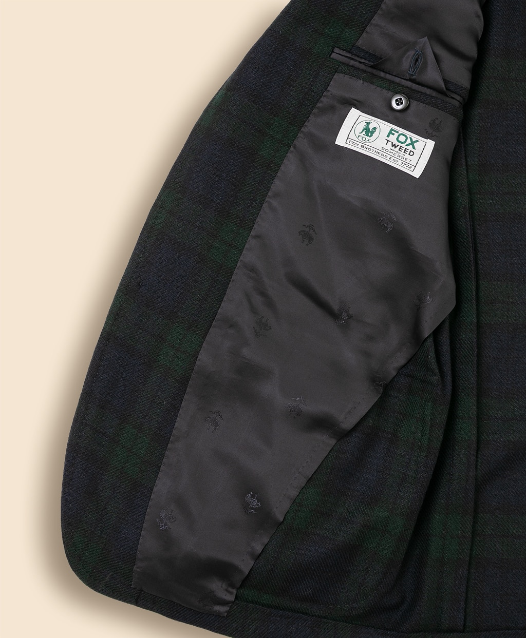 ウールツイード　ブラックウォッチ　段返り3釦ジャケット　Traditional　Made by RING JACKET5