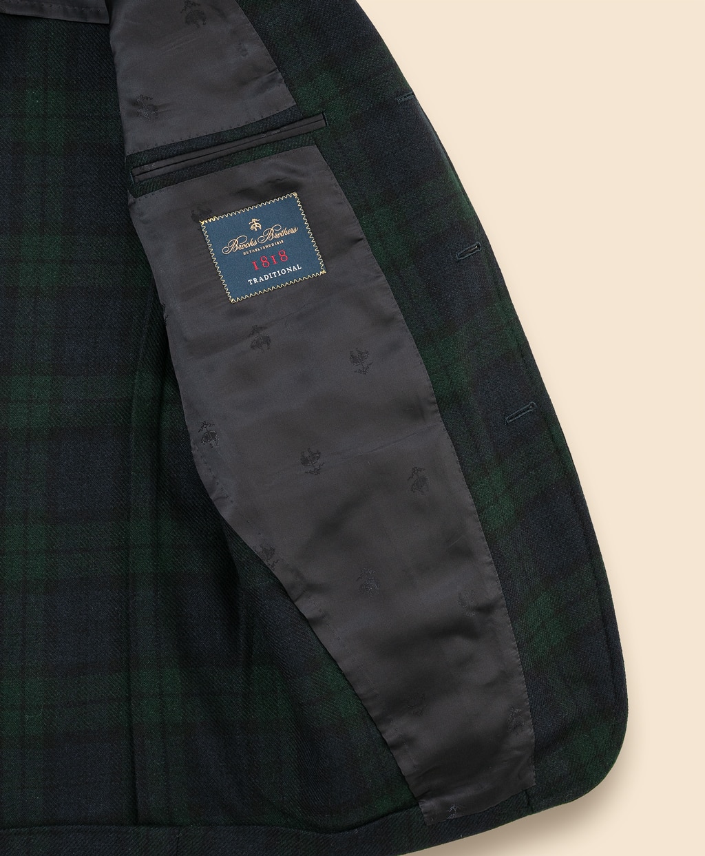 ウールツイード　ブラックウォッチ　段返り3釦ジャケット　Traditional　Made by RING JACKET6