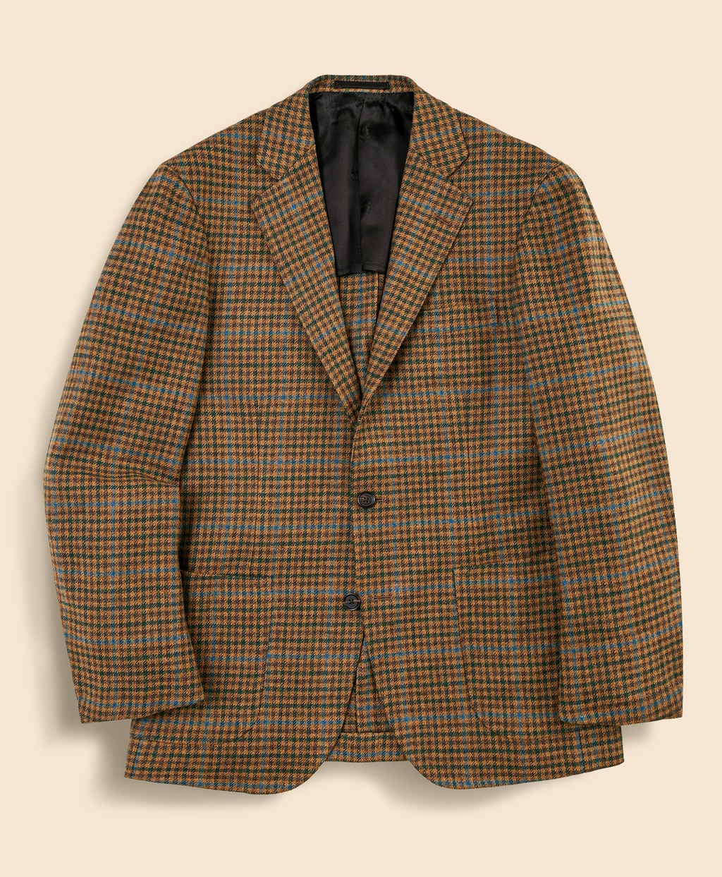 ウール　ガンクラブチェック　シングル2釦アンコンジャケット　Classic　Made by RING JACKET