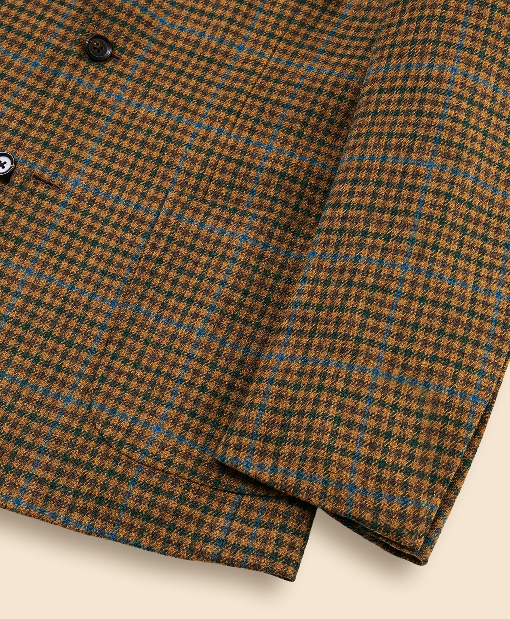ウール　ガンクラブチェック　シングル2釦アンコンジャケット　Classic　Made by RING JACKET3