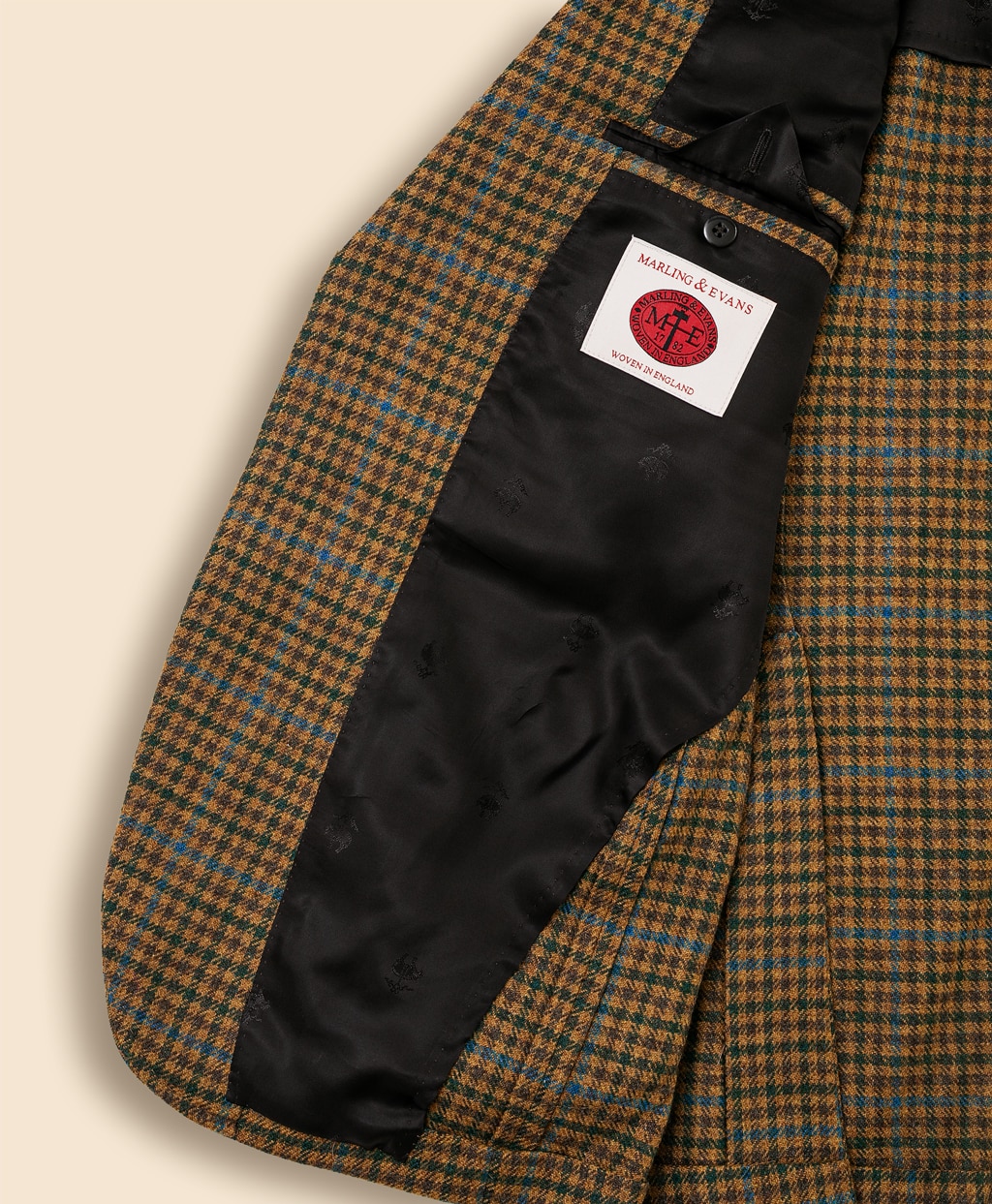 ウール　ガンクラブチェック　シングル2釦アンコンジャケット　Classic　Made by RING JACKET5