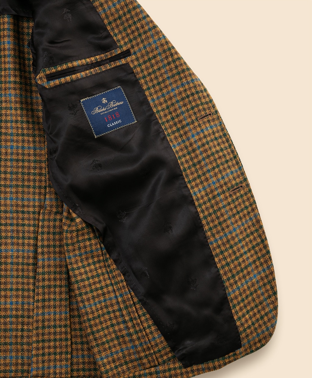 ウール　ガンクラブチェック　シングル2釦アンコンジャケット　Classic　Made by RING JACKET6