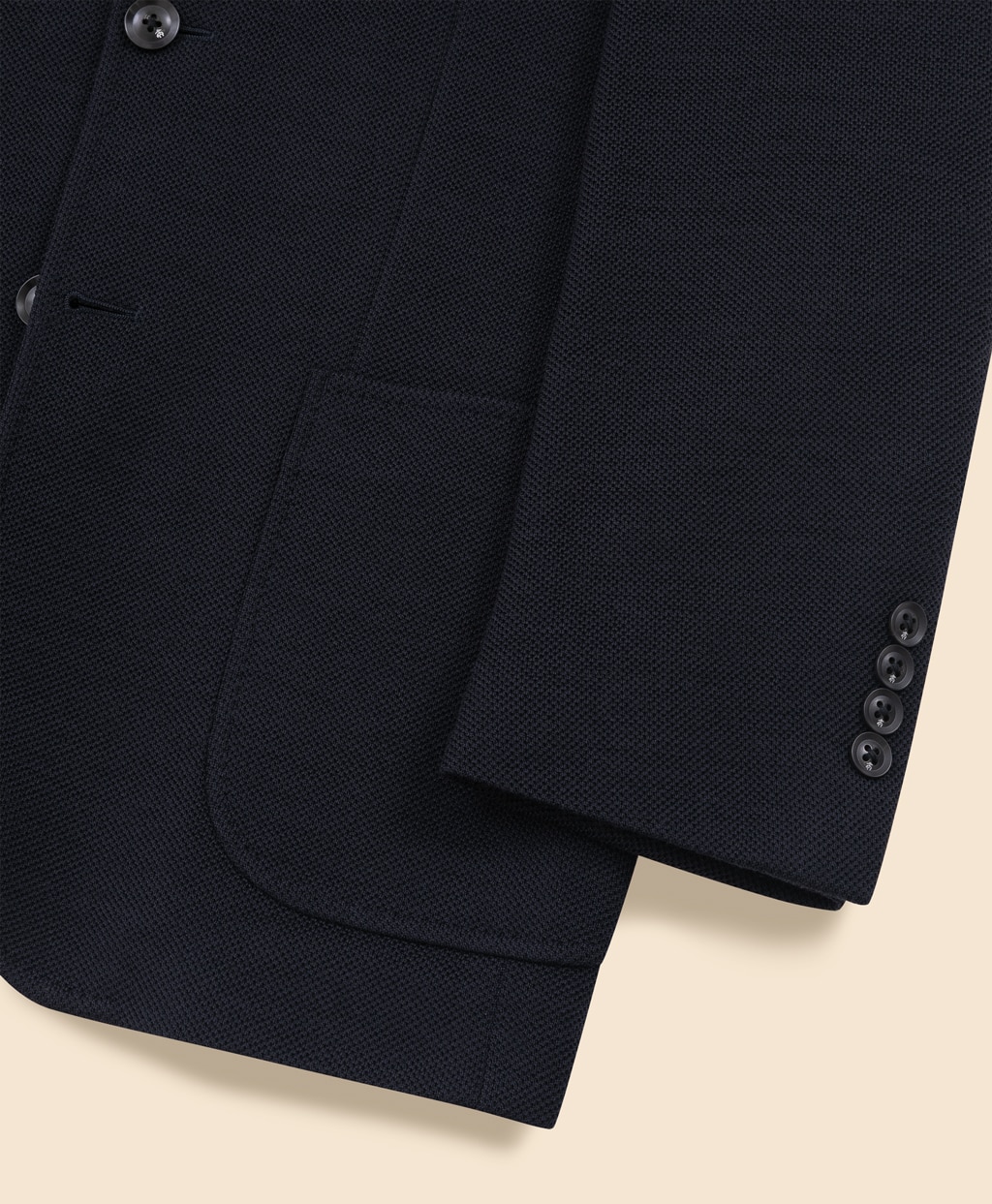 ウール／コットン　ニット　シングル２釦ジャケット　Classic3