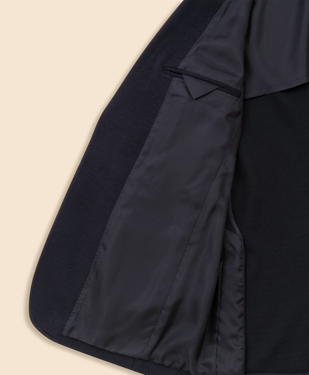 ウール／コットン　ニット　シングル２釦ジャケット　Classic5