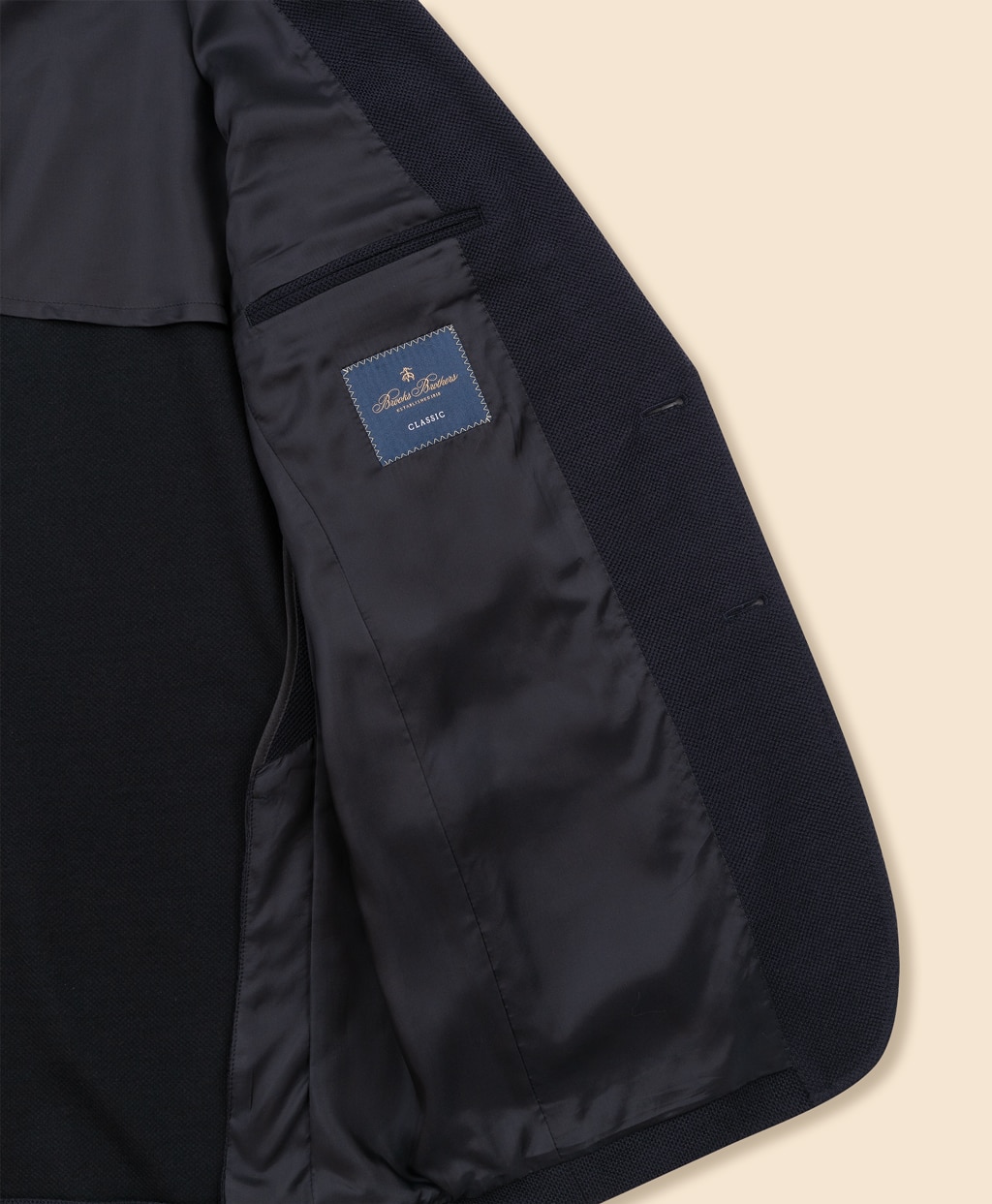 ウール／コットン　ニット　シングル２釦ジャケット　Classic6