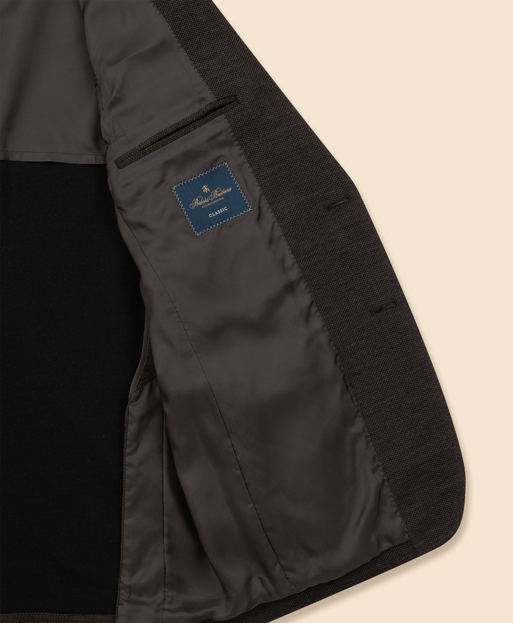 ウール／コットン　ニット　シングル２釦ジャケット　Classic6