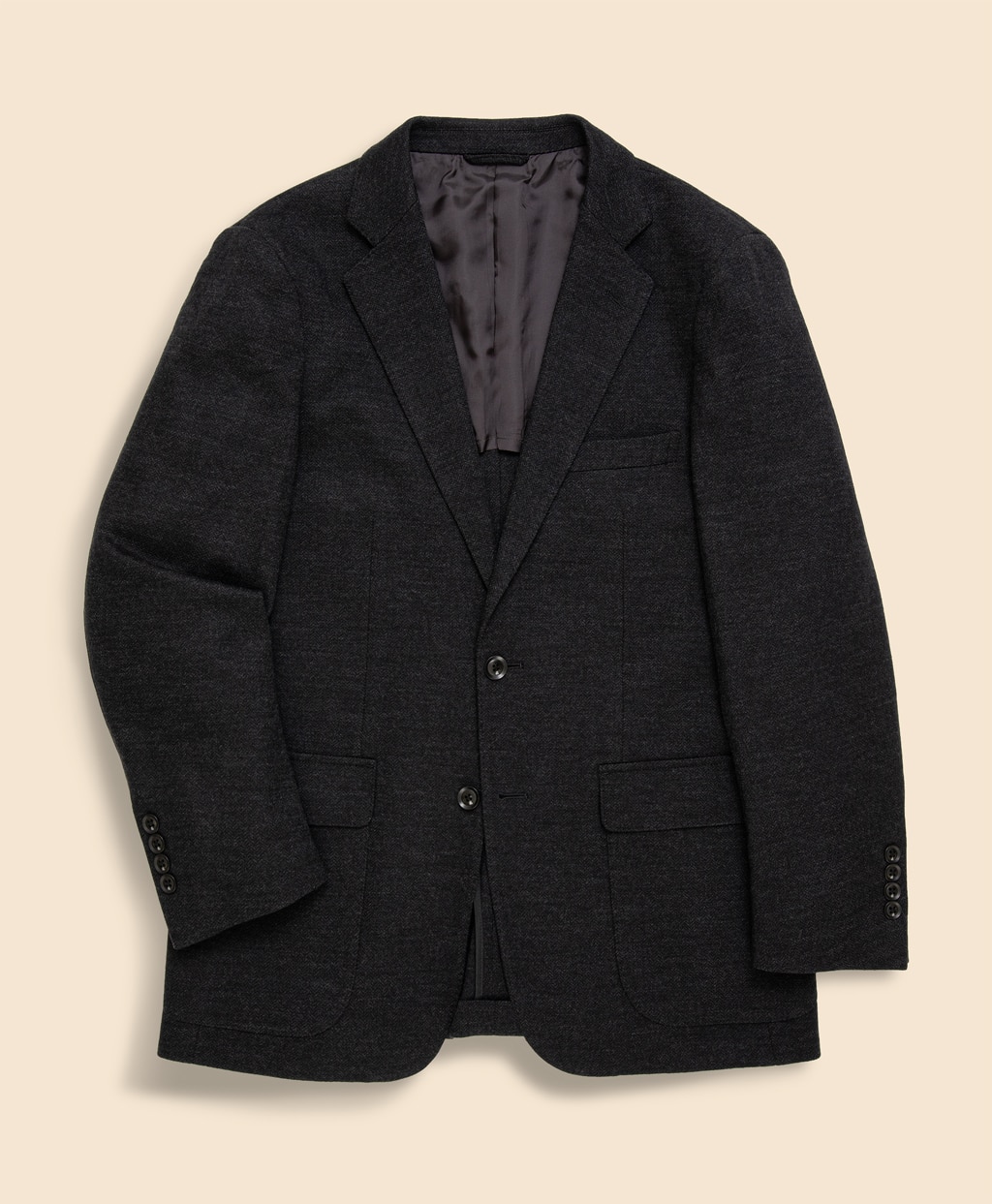 ウール　ニット　ヘリンボーン　シングル２釦ジャケット　Classic1