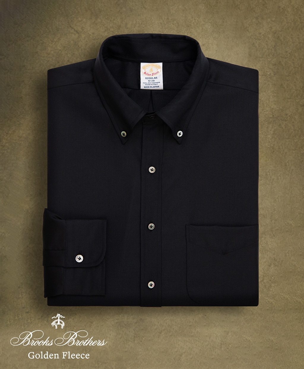〈 Brooks Brothers Golden Fleece 〉 ウール／カシミヤ　オックスフォード　ドレスシャツ　Regular Fit1
