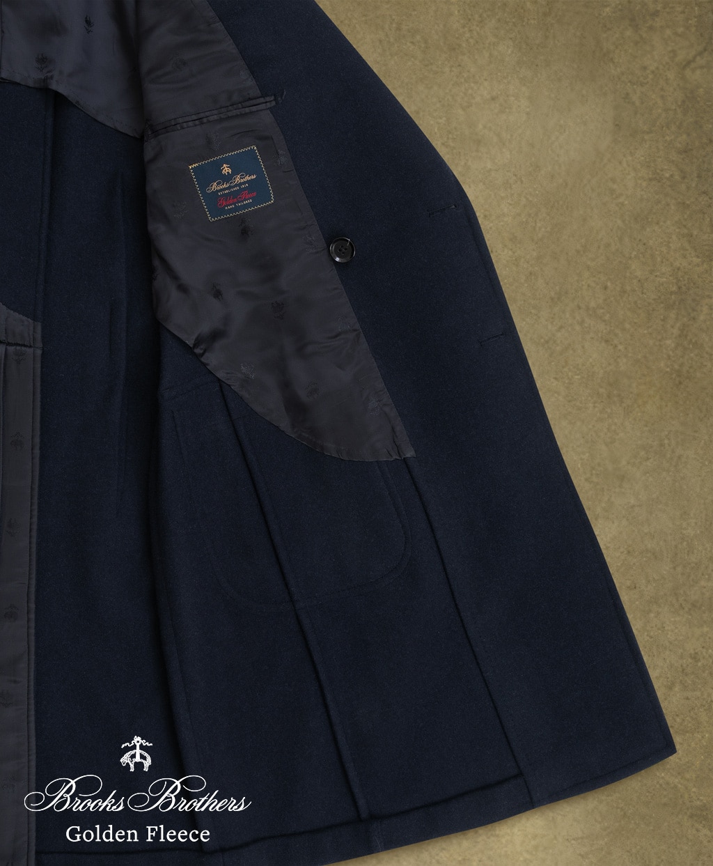 〈 Brooks Brothers Golden Fleece 〉 ウール／カシミヤ　ダブルフェイス　ポロコート　Made by RING JACKET6