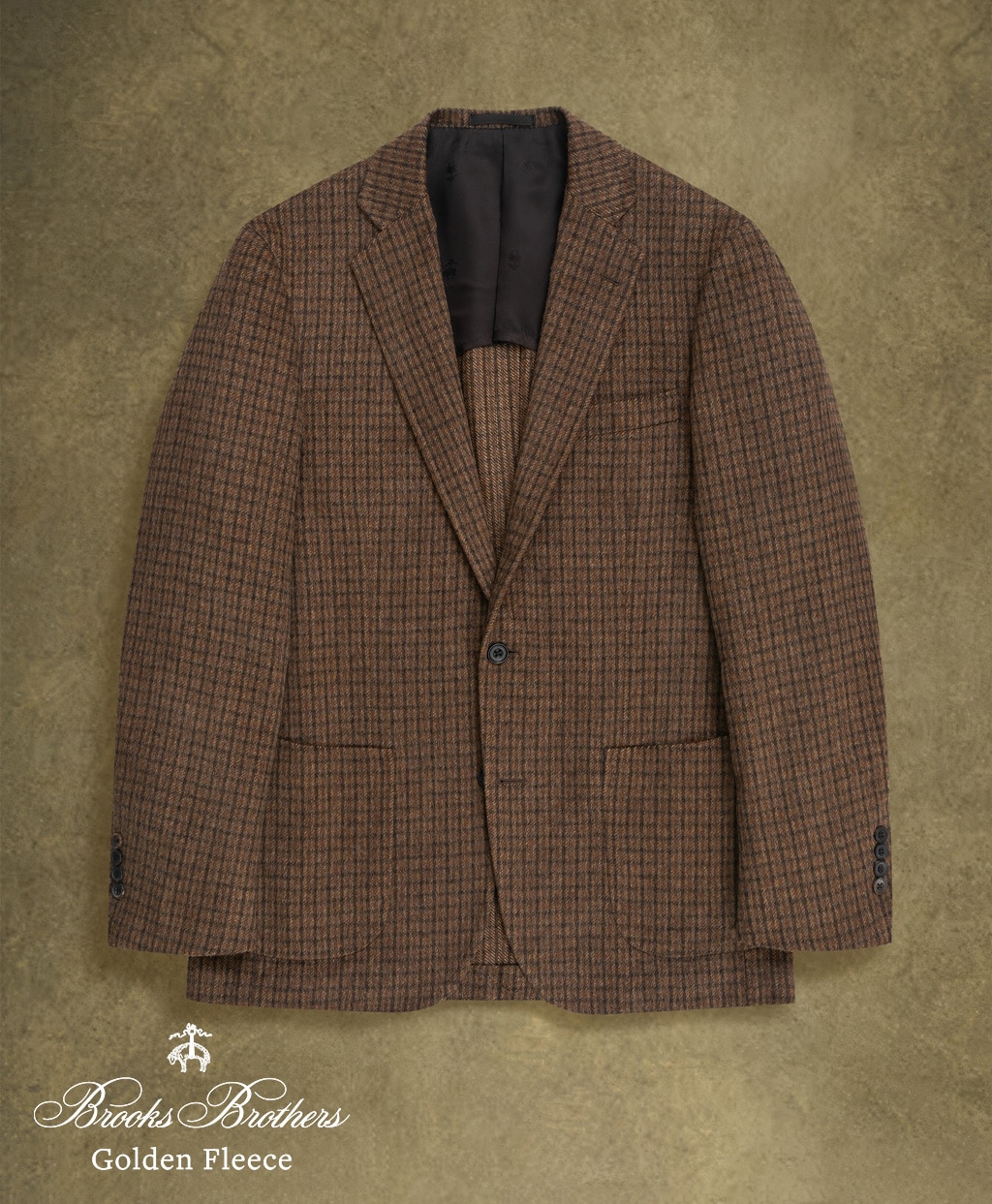 〈 Brooks Brothers Golden Fleece 〉 カシミヤブレンド　ガンクラブチェック　２釦ジャケット　Classic　by RING JACKET MEISTER1