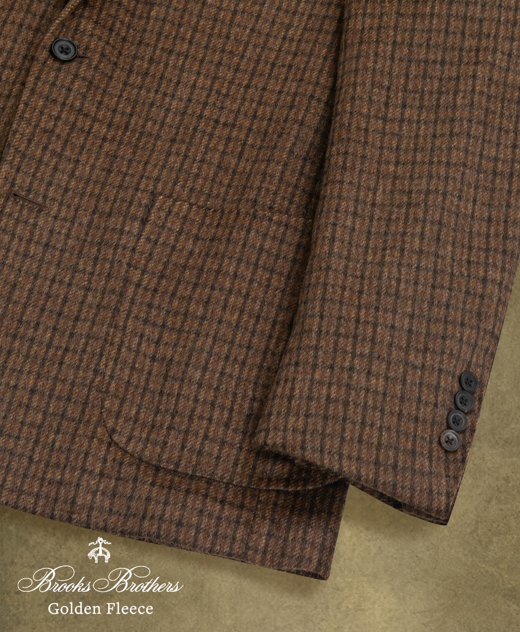〈 Brooks Brothers Golden Fleece 〉 カシミヤブレンド　ガンクラブチェック　２釦ジャケット　Classic　by RING JACKET MEISTER3