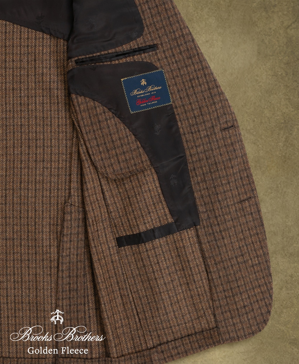 〈 Brooks Brothers Golden Fleece 〉 カシミヤブレンド　ガンクラブチェック　２釦ジャケット　Classic　by RING JACKET MEISTER6
