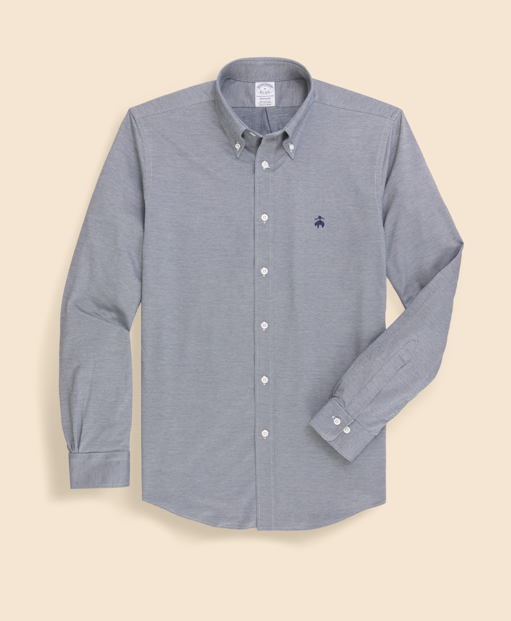 スーピマコットン／ポリエステル　46ゲージニット　オックスフォード　スポーツシャツ　Regular Fit1