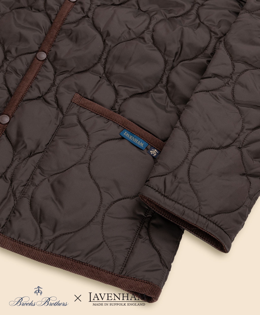 Brooks Brothers×LAVENHAM　デンハム　キルティングジャケット　Made in UK3