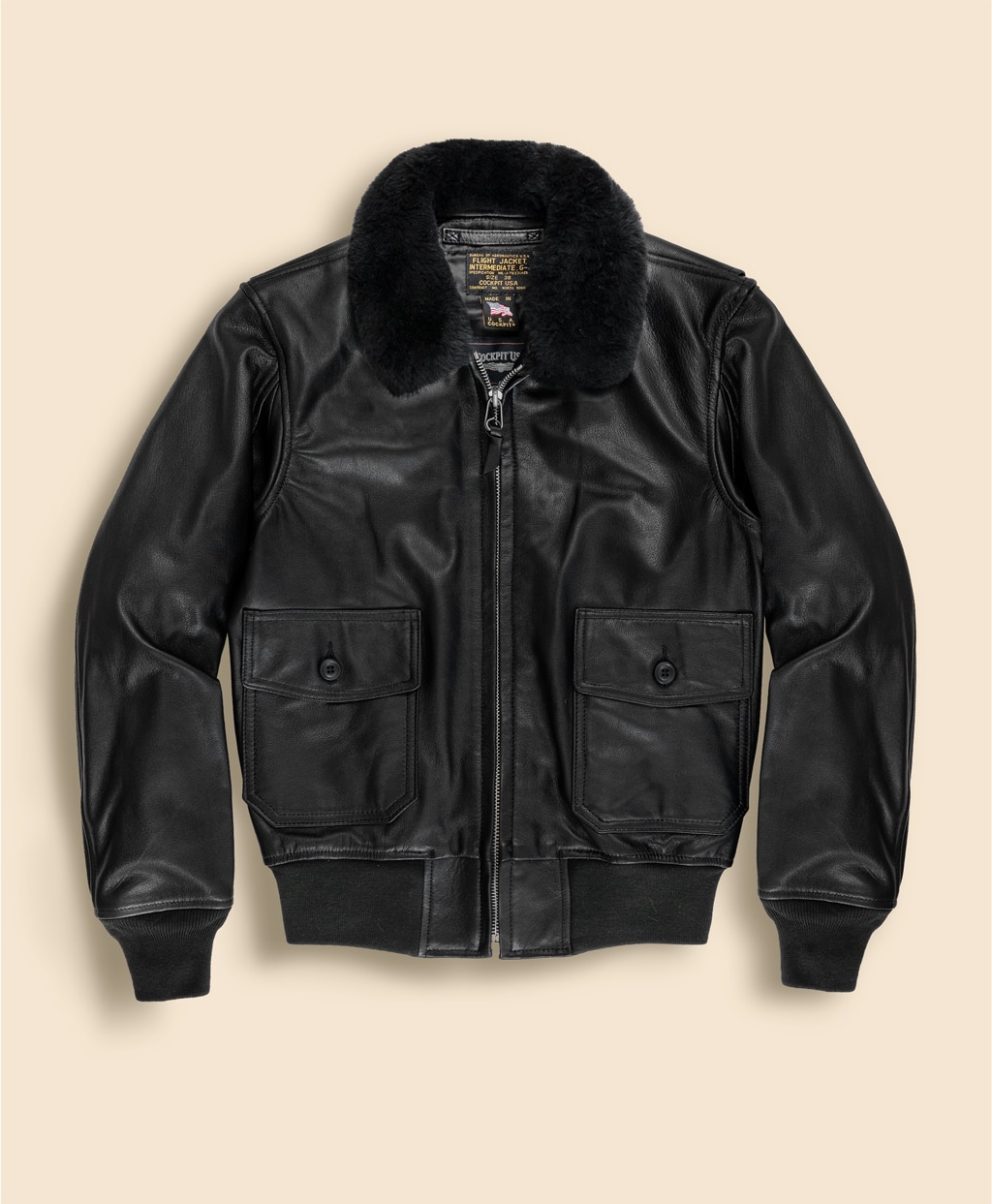 Brooks Brothers×Cockpit USA　ゴートレザー　G-1ジャケット　Made in USA1