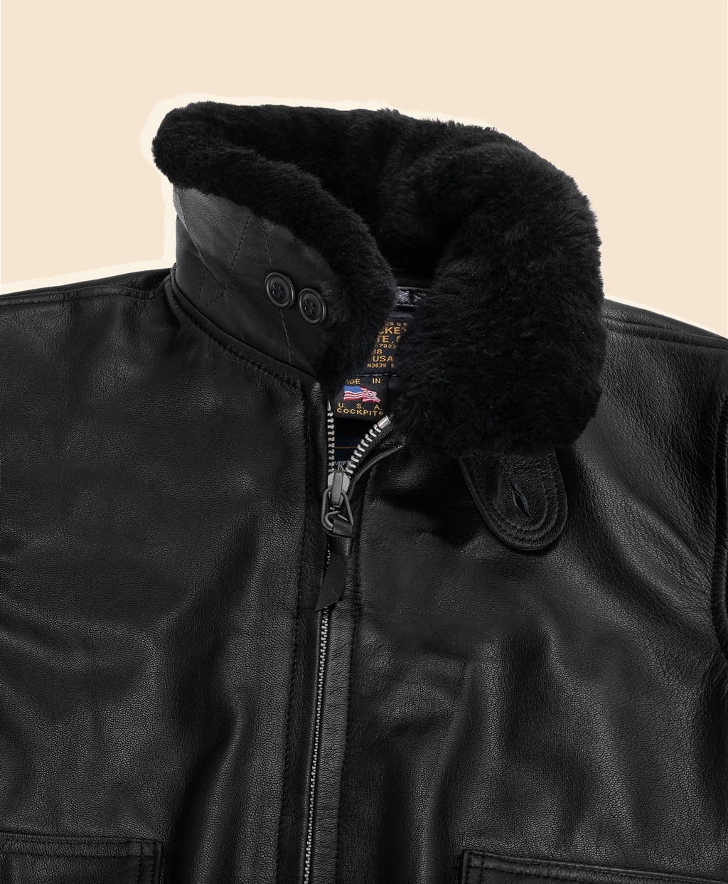 Brooks Brothers×Cockpit USA　ゴートレザー　G-1ジャケット　Made in USA4