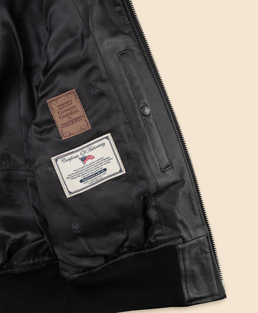 Brooks Brothers×Cockpit USA　ゴートレザー　G-1ジャケット　Made in USA6