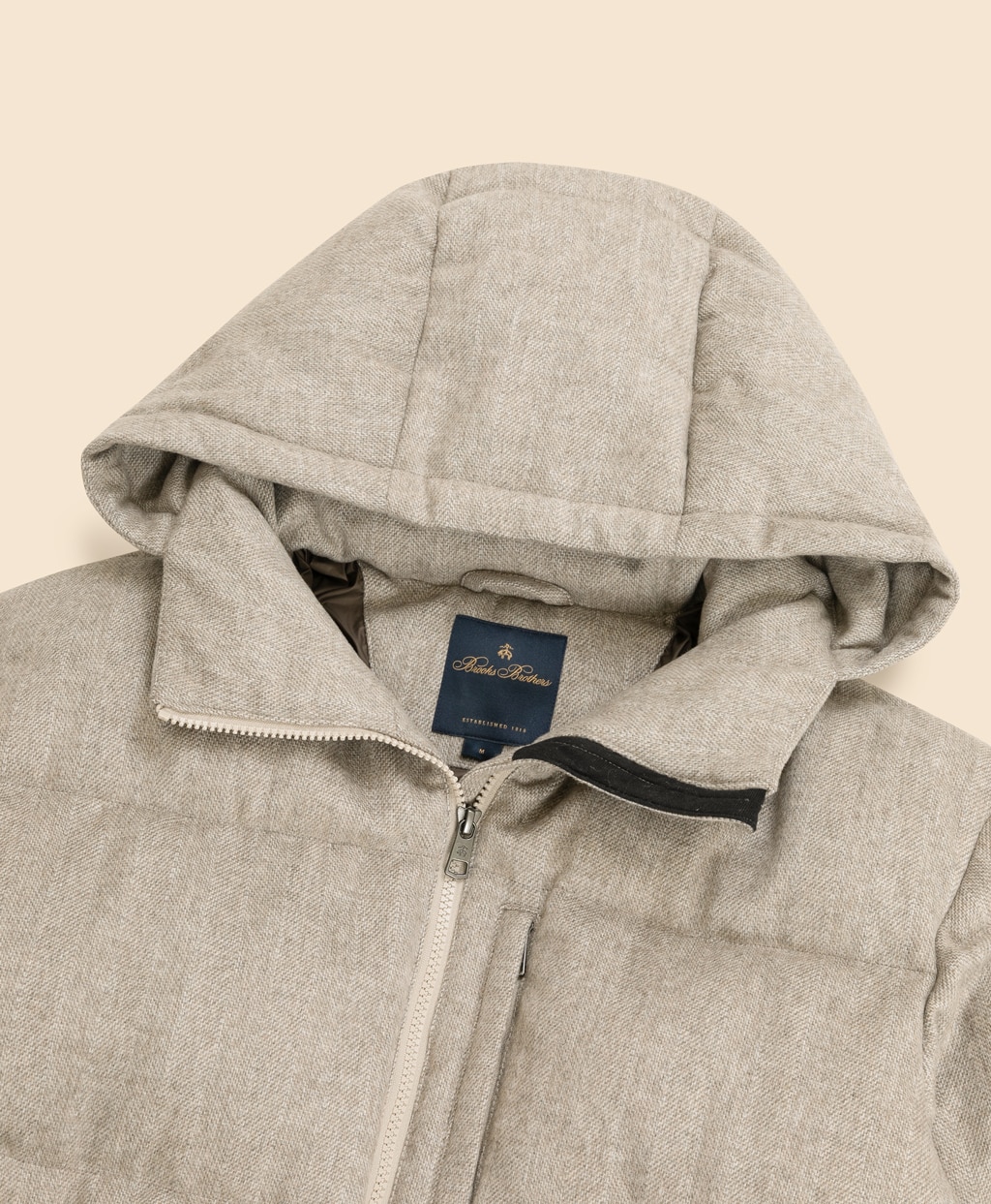 ウールライク フーデッド ショートダウンジャケット | Brooks Brothers