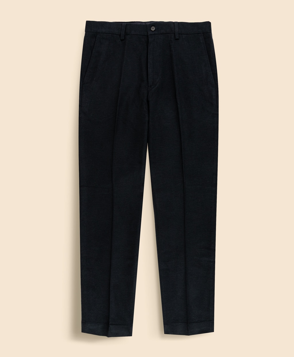 コットン　ブラッシュドツイル　プレーンフロントパンツ　Regular1
