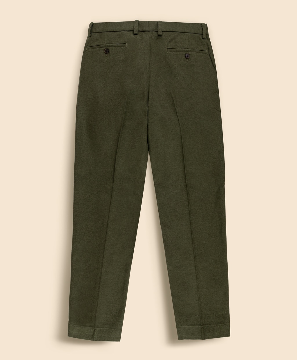 コットン　ブラッシュドツイル　プレーンフロントパンツ　Regular2