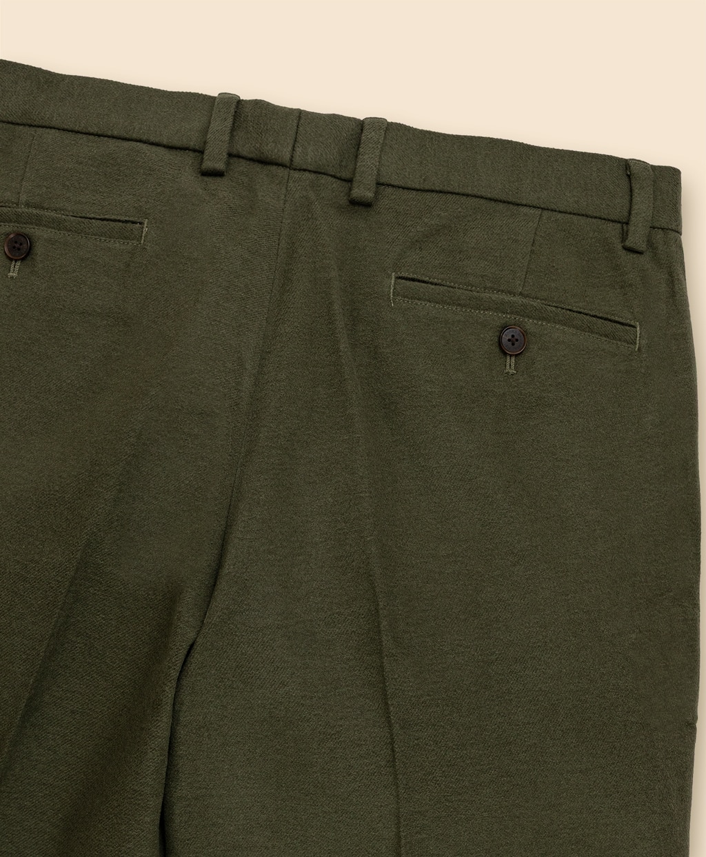 コットン　ブラッシュドツイル　プレーンフロントパンツ　Regular4