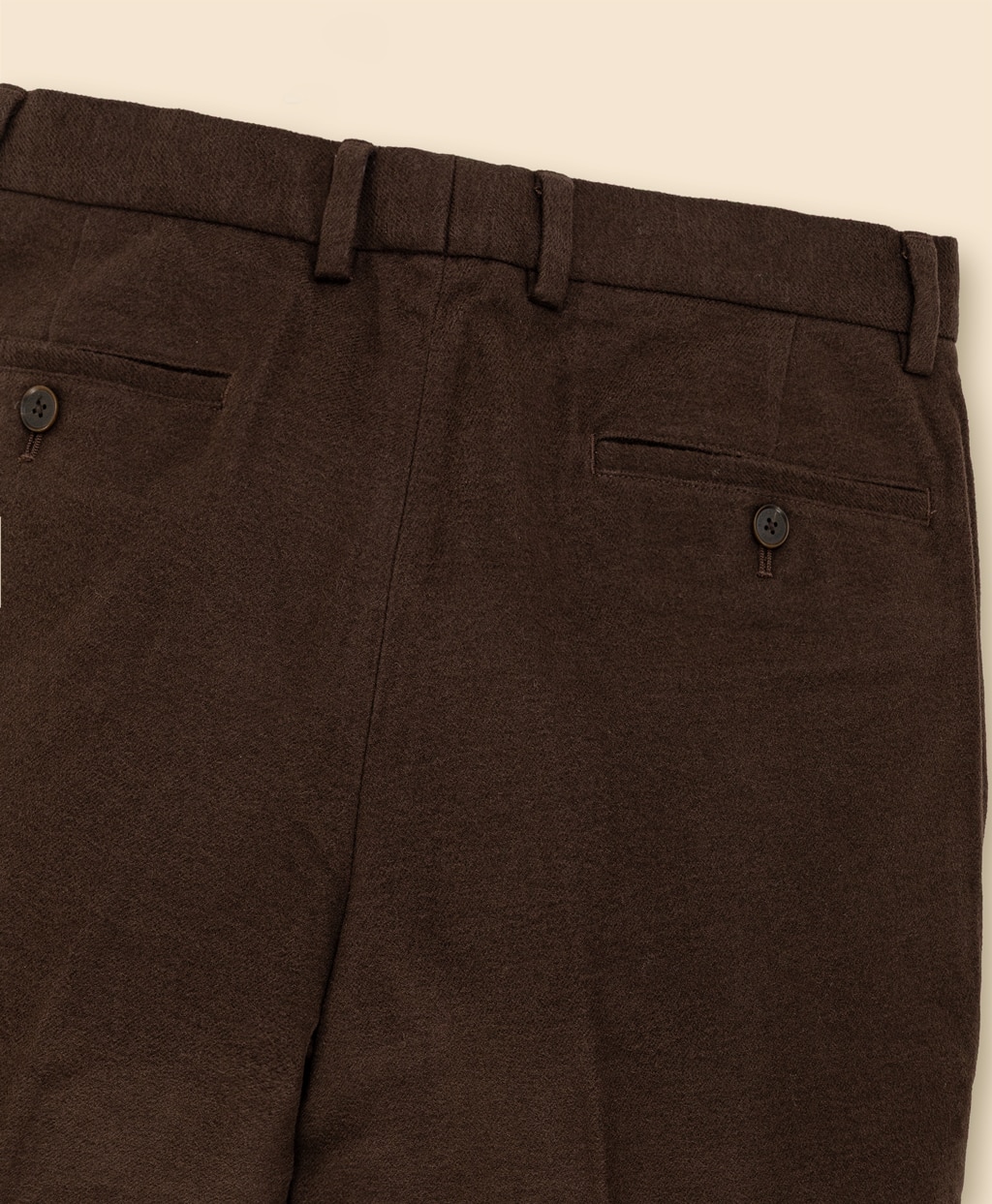 コットン　ブラッシュドツイル　プレーンフロントパンツ　Regular4