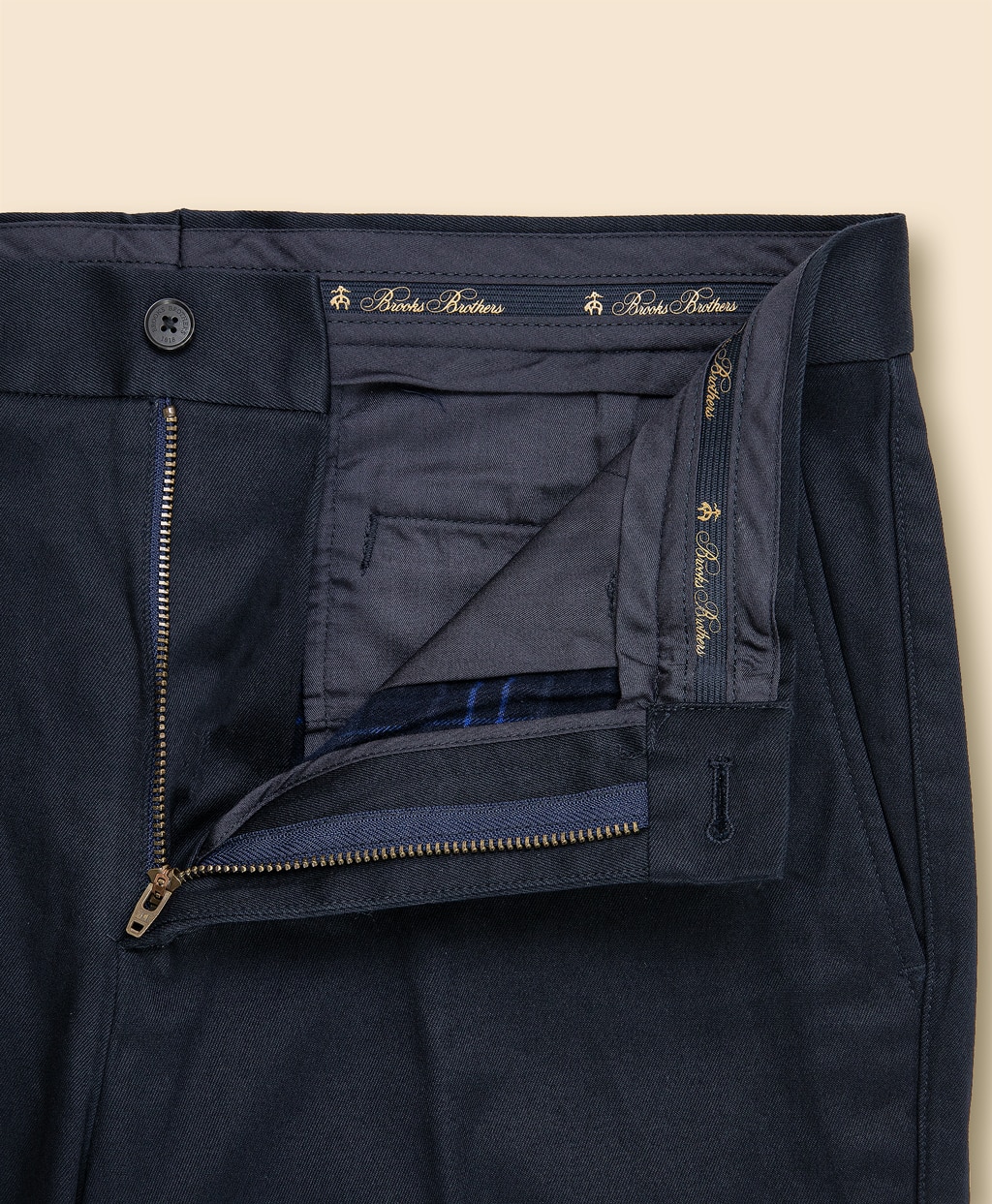 コットン　フランネルライニング　プレーンフロント　チノパンツ　Regular3