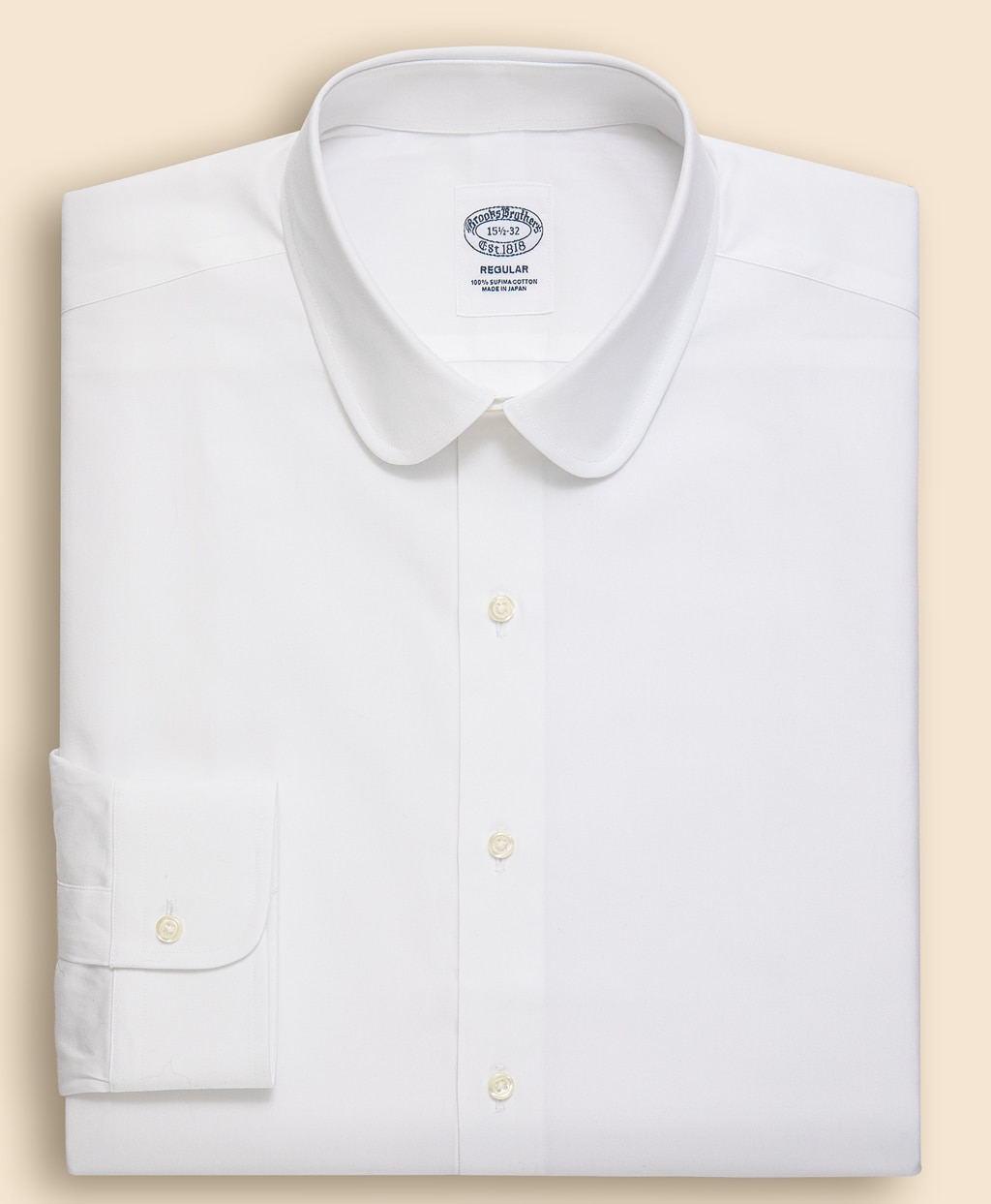 スーピマコットン　ピンポイントオックスフォード　ラウンドカラー　ドレスシャツ　Regular Fit2