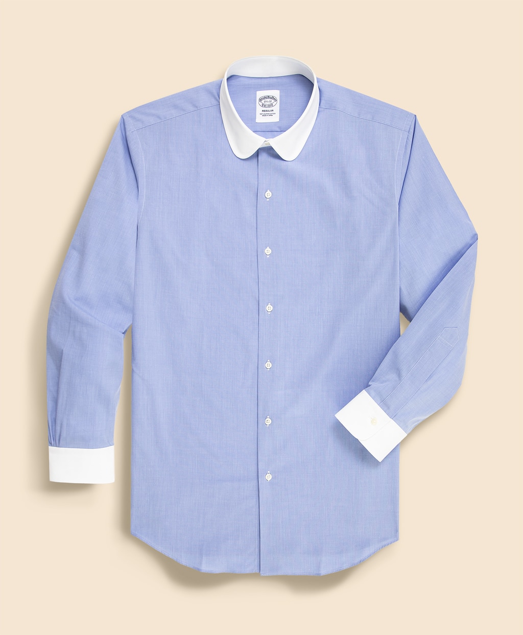 スーピマコットン　ポプリン　ゴルフカラー　クレリック　ドレスシャツ　Regular Fit4