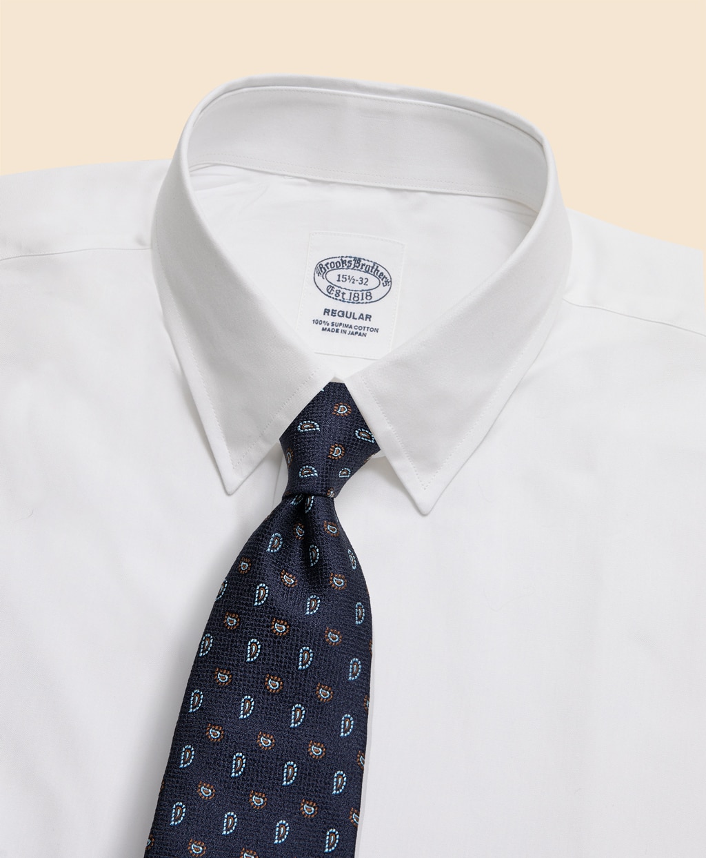 スーピマコットン　ピンポイントオックスフォード　タブカラー　ドレスシャツ　Regular Fit3