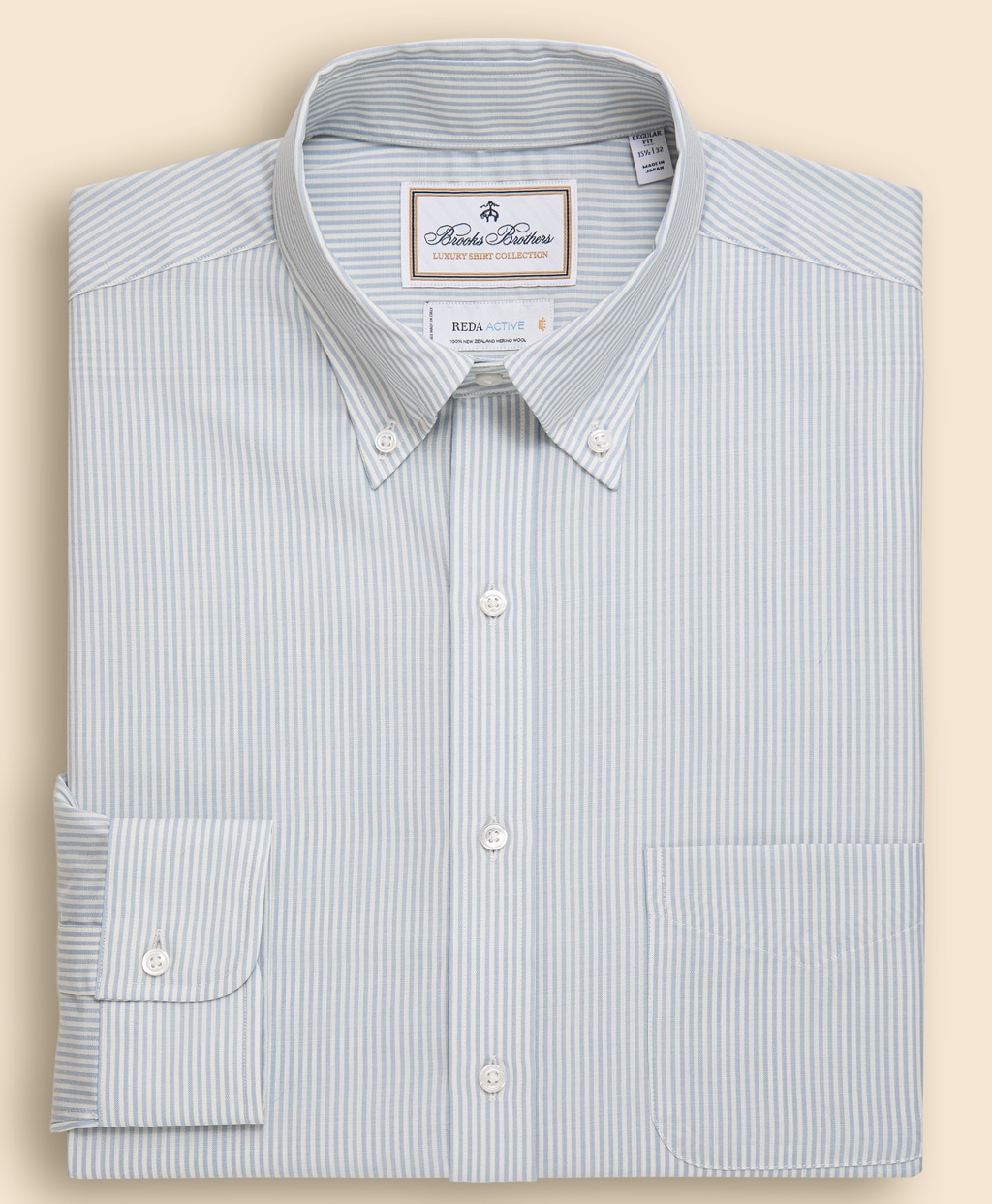 ラグジュアリー　ウォッシャブルウールオックスフォード　ベンガルストライプ 　ドレスシャツ　Regular Fit2