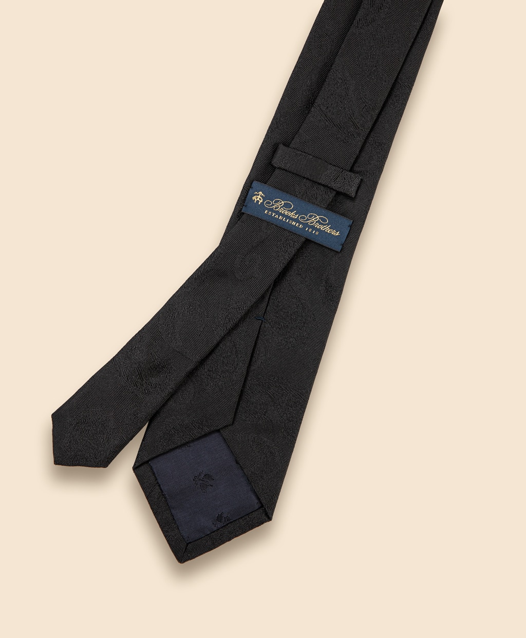 シルク ブラックラージペイズリー ジャカードタイ | Brooks Brothers