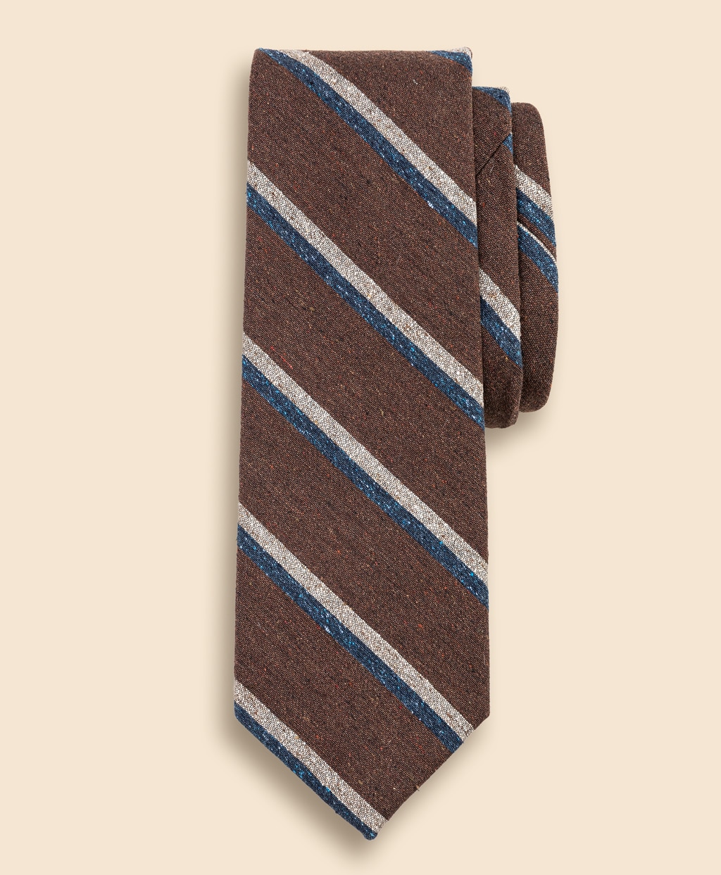 ストーン製ブラウンストライプ装飾品 シルク メランジ ストライプタイ | Brooks Brothers Japan (ブルックス