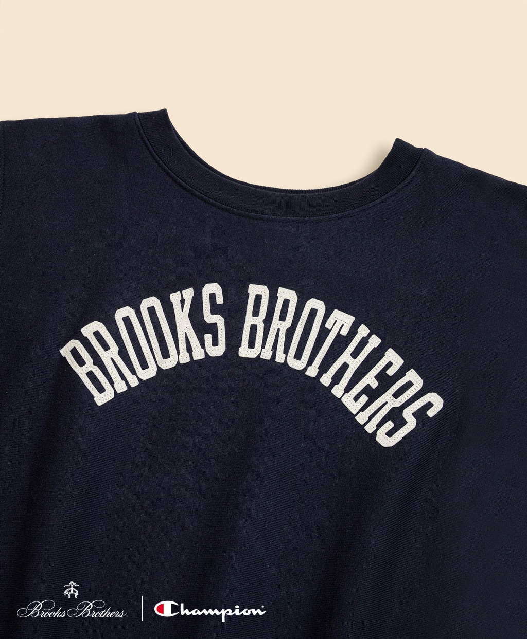 Brooks Brothers×Champion　USAコットン　フェルトパッチロゴ　スウェットシャツ　Made in USA3