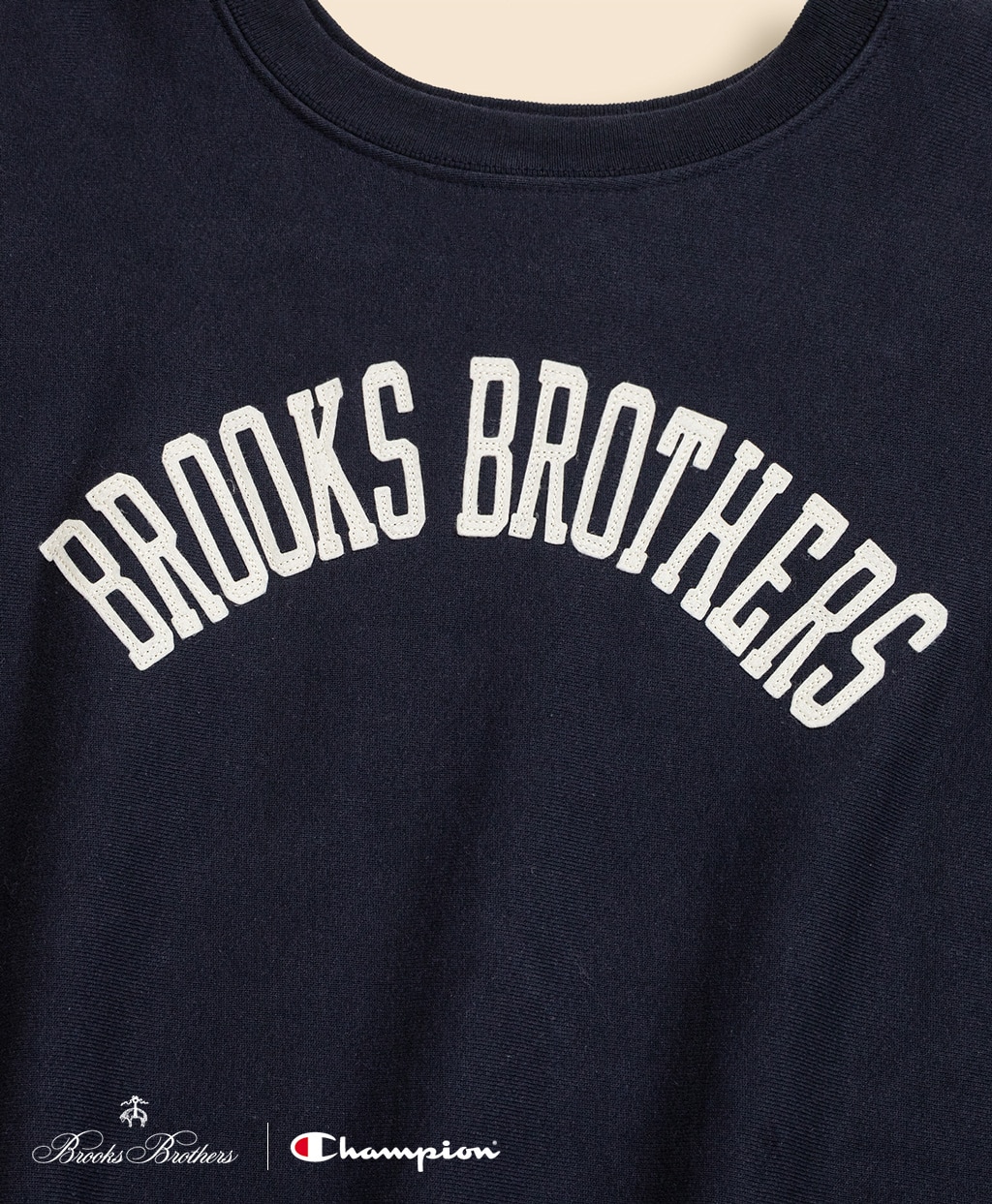 Brooks Brothers×Champion　USAコットン　フェルトパッチロゴ　スウェットシャツ　Made in USA4