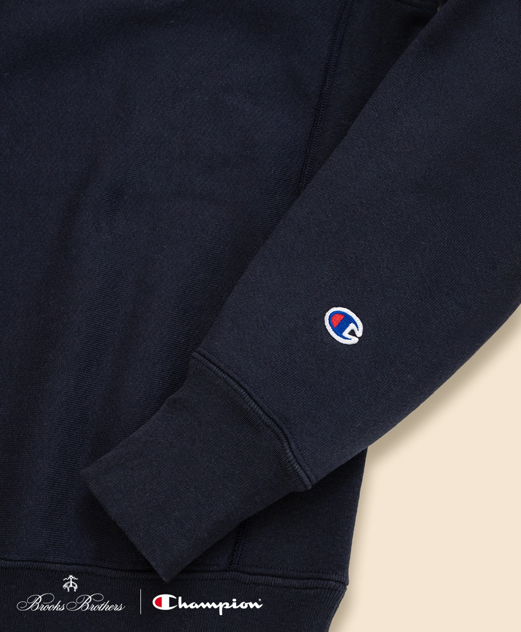 Brooks Brothers×Champion　USAコットン　フェルトパッチロゴ　スウェットシャツ　Made in USA5