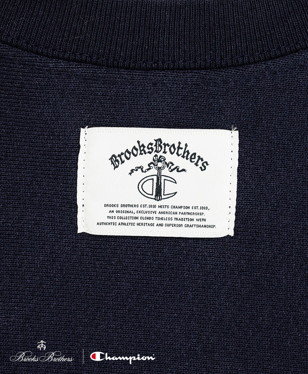 Brooks Brothers×Champion　USAコットン　フェルトパッチロゴ　スウェットシャツ　Made in USA6