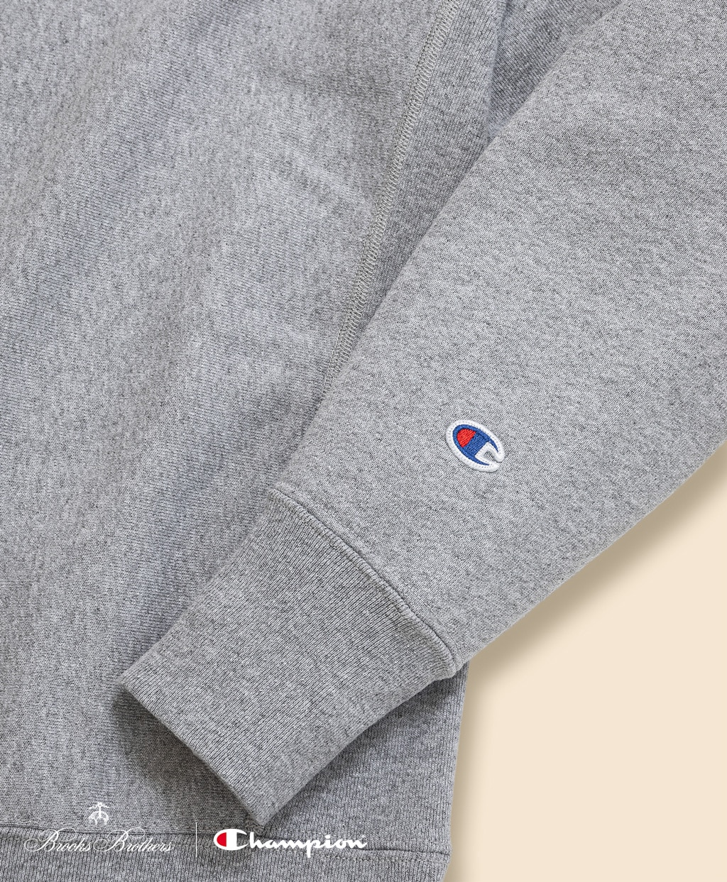 Brooks Brothers×Champion　USAコットン　フェルトパッチロゴ　スウェットシャツ　Made in USA5