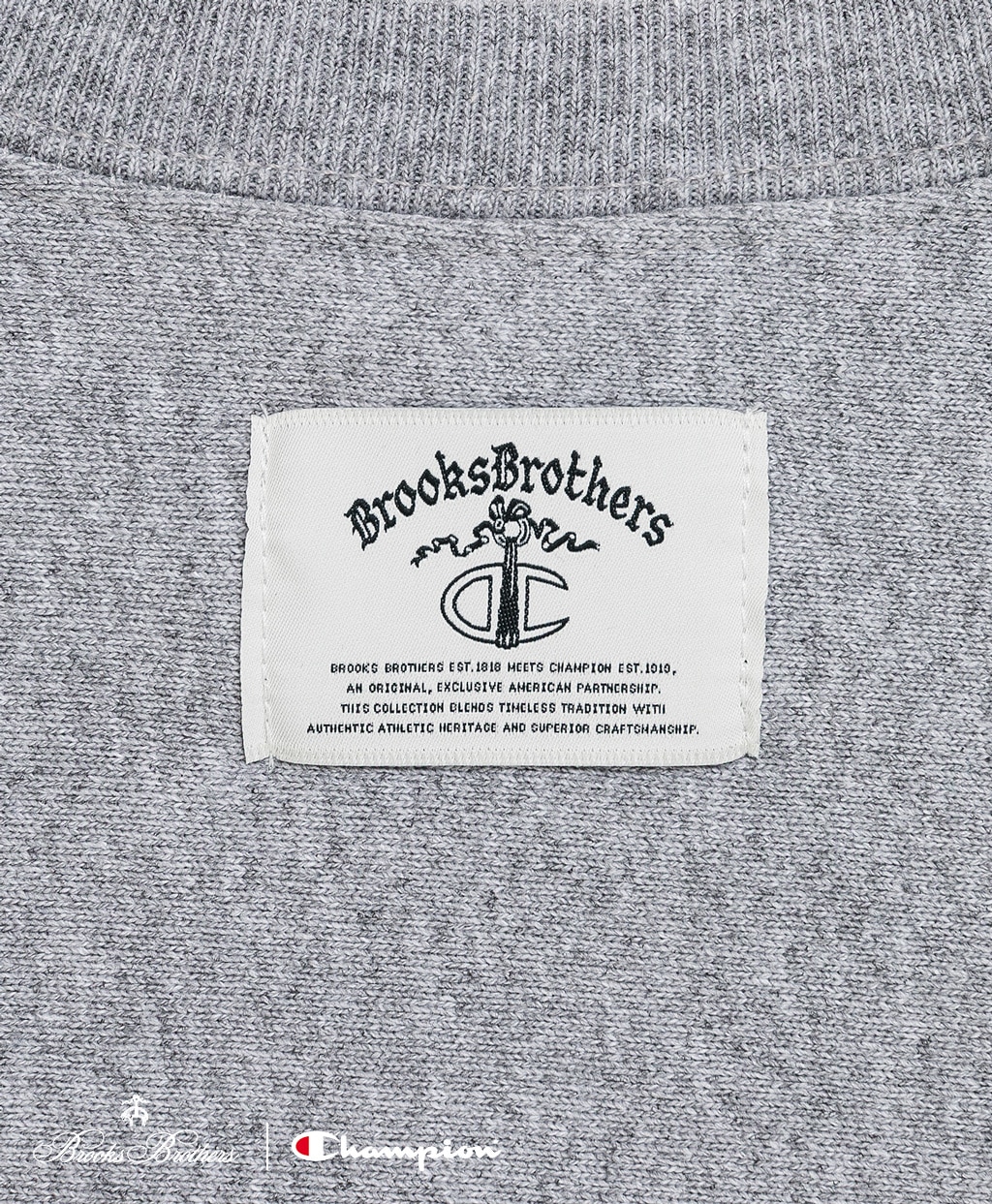 Brooks Brothers×Champion　USAコットン　フェルトパッチロゴ　スウェットシャツ　Made in USA6