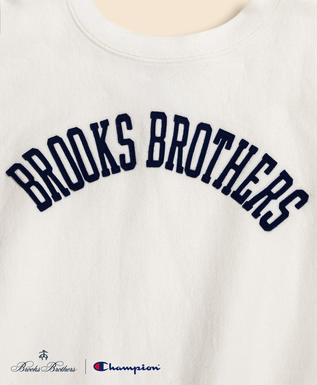 Brooks Brothers×Champion　USAコットン　フェルトパッチロゴ　スウェットシャツ　Made in USA4