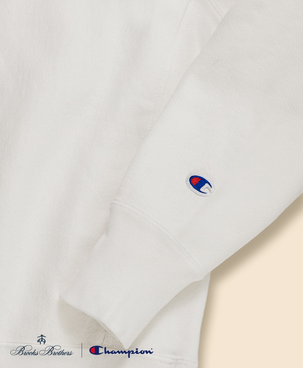 Brooks Brothers×Champion　USAコットン　フェルトパッチロゴ　スウェットシャツ　Made in USA5