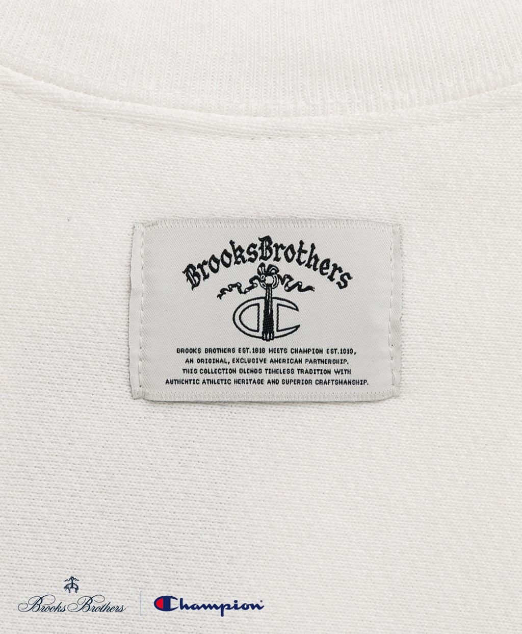 Brooks Brothers×Champion　USAコットン　フェルトパッチロゴ　スウェットシャツ　Made in USA6