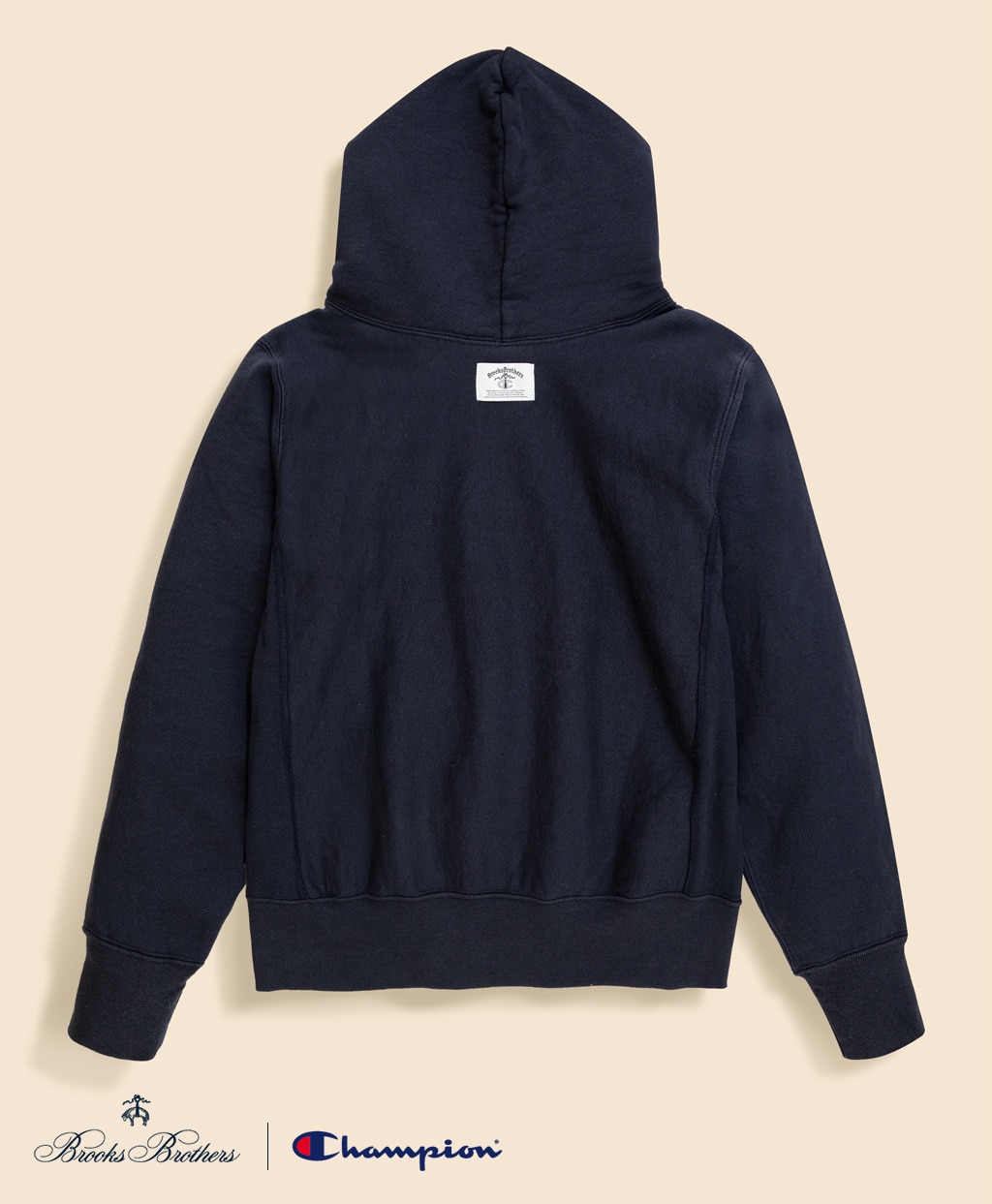 Brooks Brothers×Champion　USAコットン　フェルトパッチロゴ　フーデッド　スウェットシャツ　Made in USA2