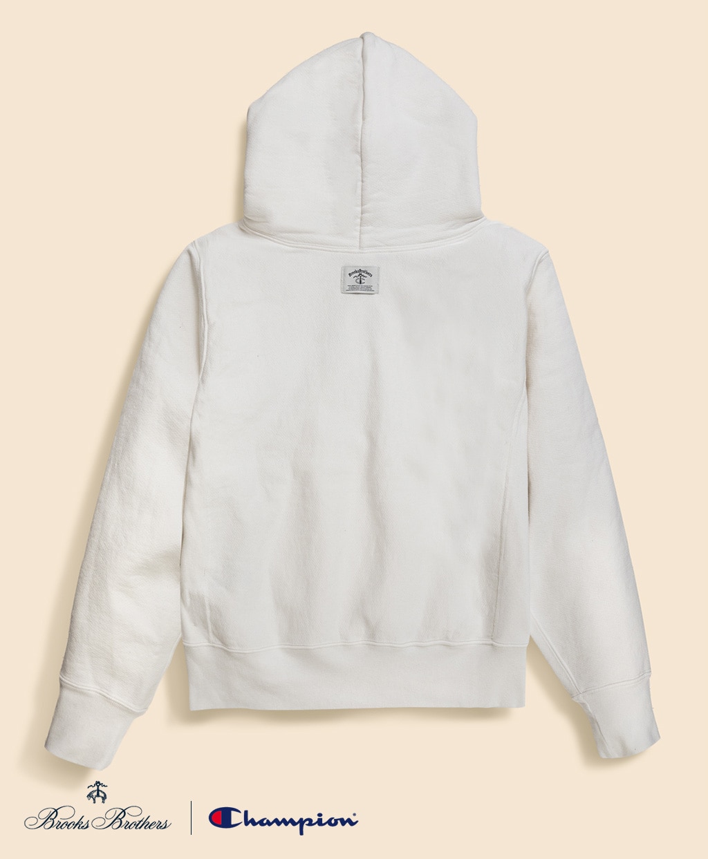 Brooks Brothers×Champion　USAコットン　フェルトパッチロゴ　フーデッド　スウェットシャツ　Made in USA2