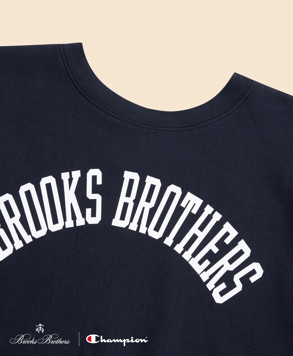 Brooks Brothers×Champion　USAコットン　ラバープリントロゴ　スウェットシャツ　Made in USA3