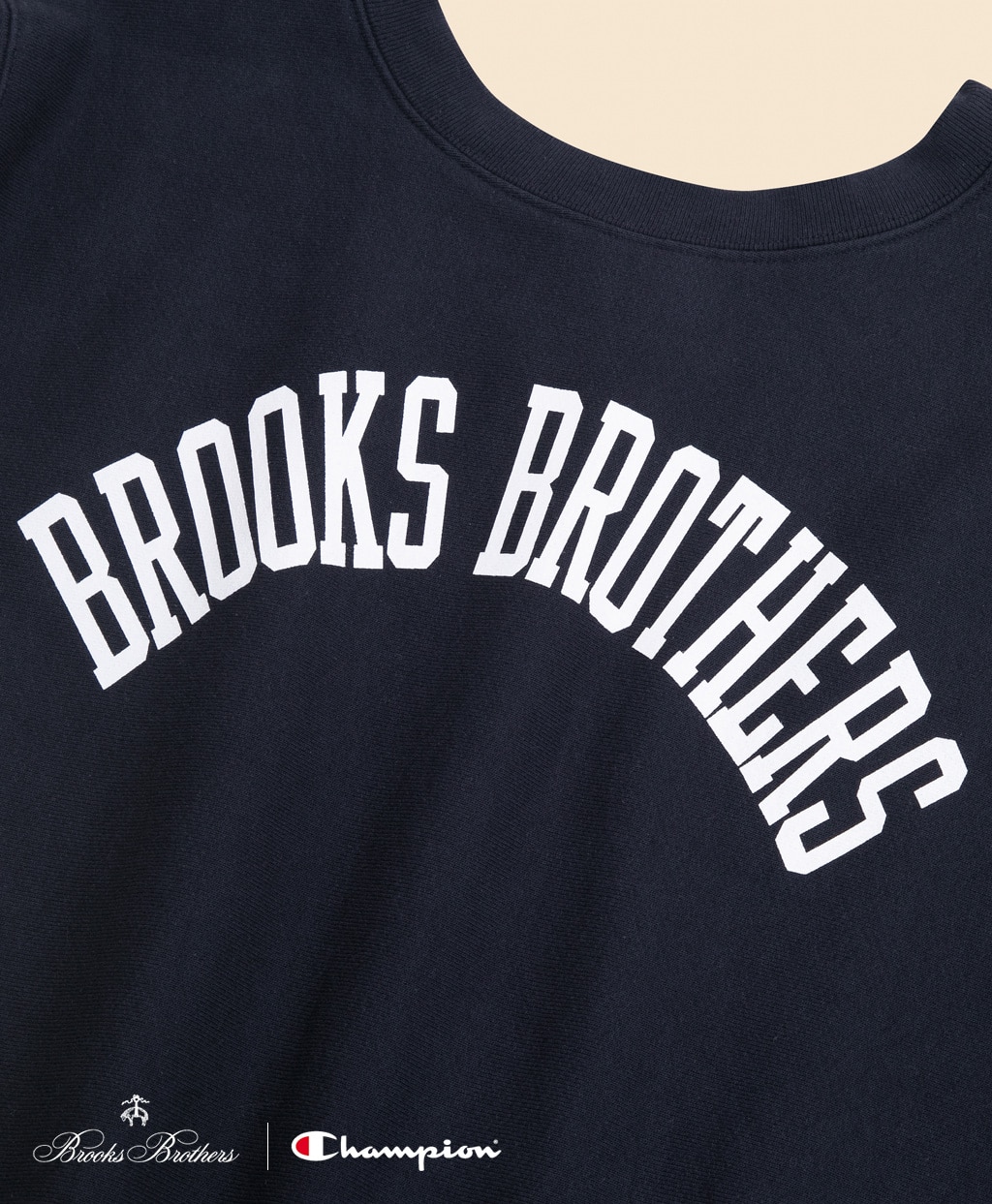 Brooks Brothers×Champion　USAコットン　ラバープリントロゴ　スウェットシャツ　Made in USA4