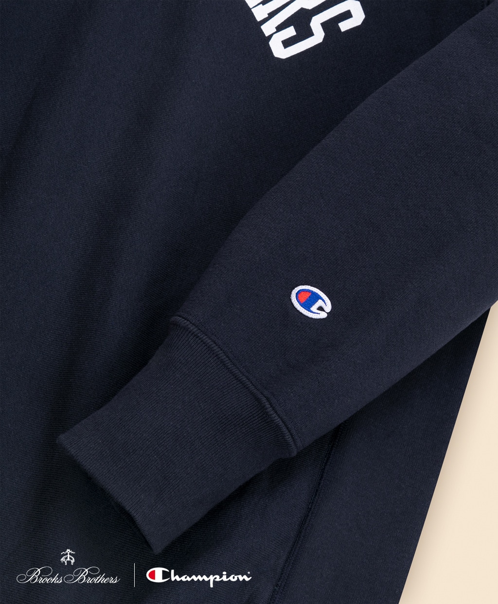 Brooks Brothers×Champion　USAコットン　ラバープリントロゴ　スウェットシャツ　Made in USA5