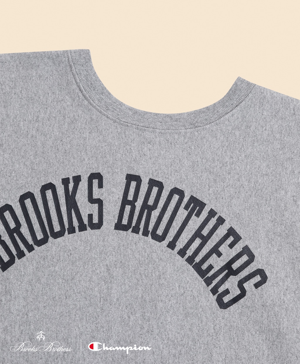 Brooks Brothers×Champion　USAコットン　ラバープリントロゴ　スウェットシャツ　Made in USA3