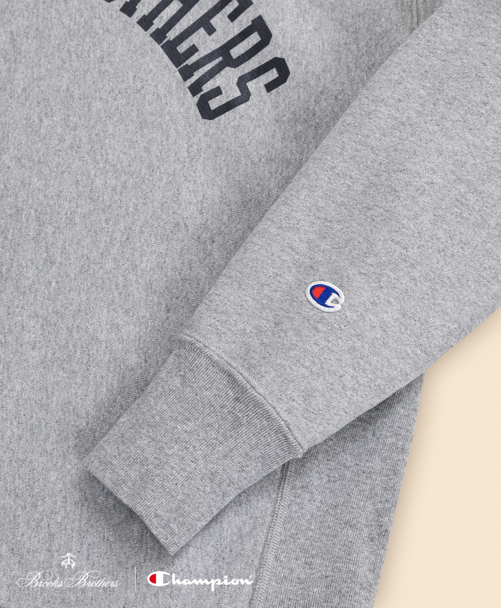 Brooks Brothers×Champion　USAコットン　ラバープリントロゴ　スウェットシャツ　Made in USA5